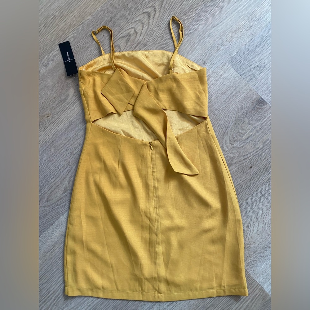 Lulus Toast To Life Mustard Yellow Mini Dress. NWT. - Picture 7 of 7